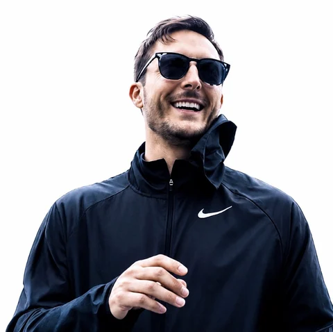 Joey Orbits, SSC member, smiling in sunglasses
